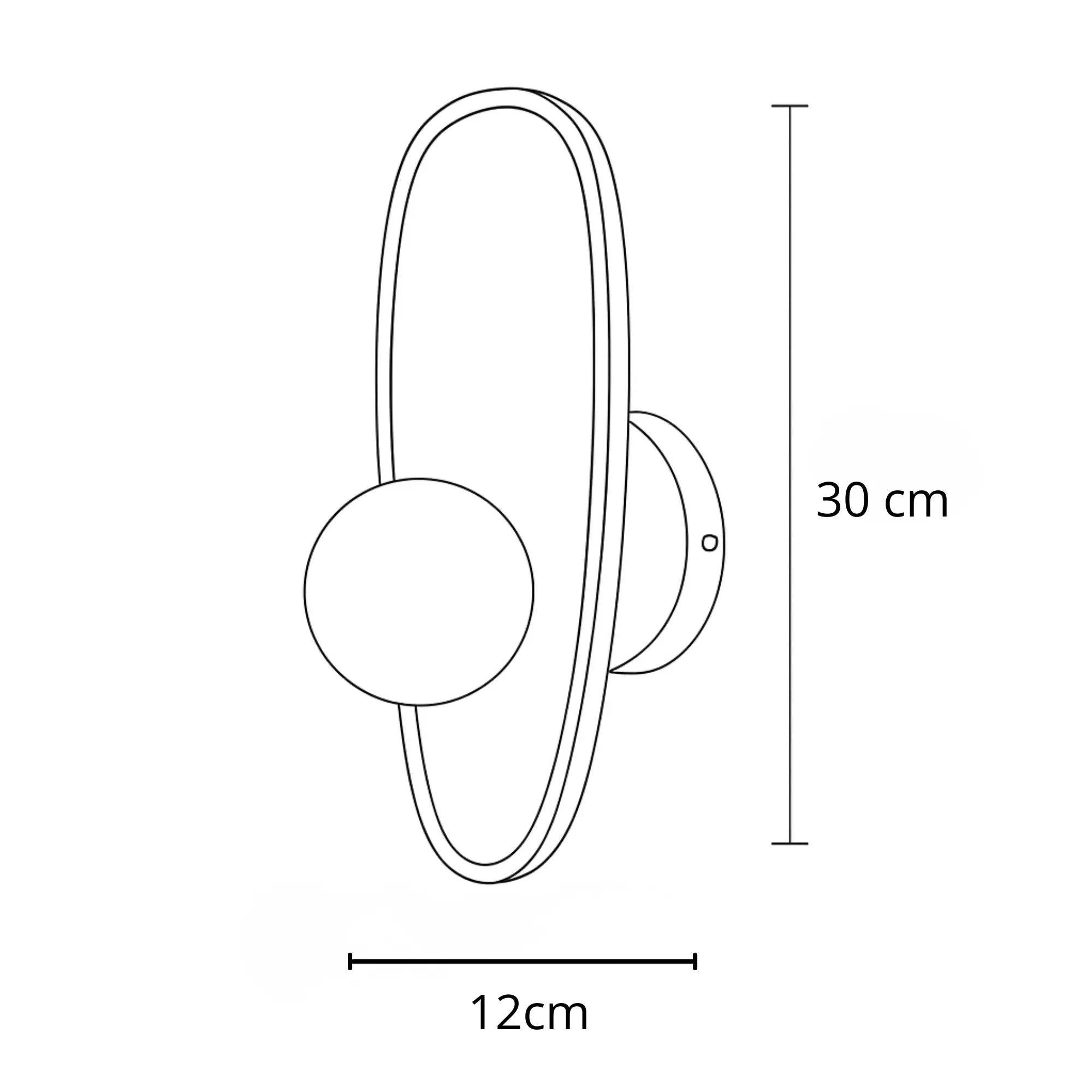 Applique murale LED en bois naturel avec diffuseur sphérique blanc opalin