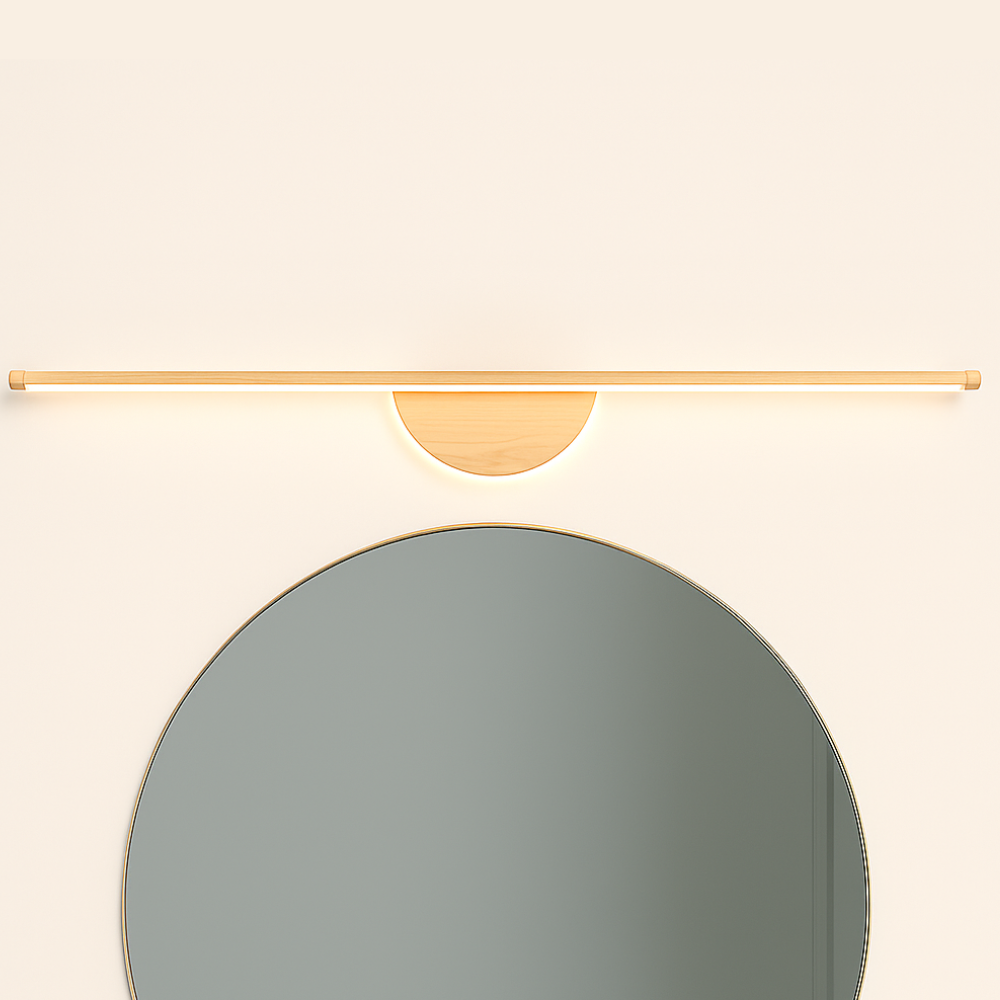 Applique murale salle de bain LED moderne en bois pour miroir