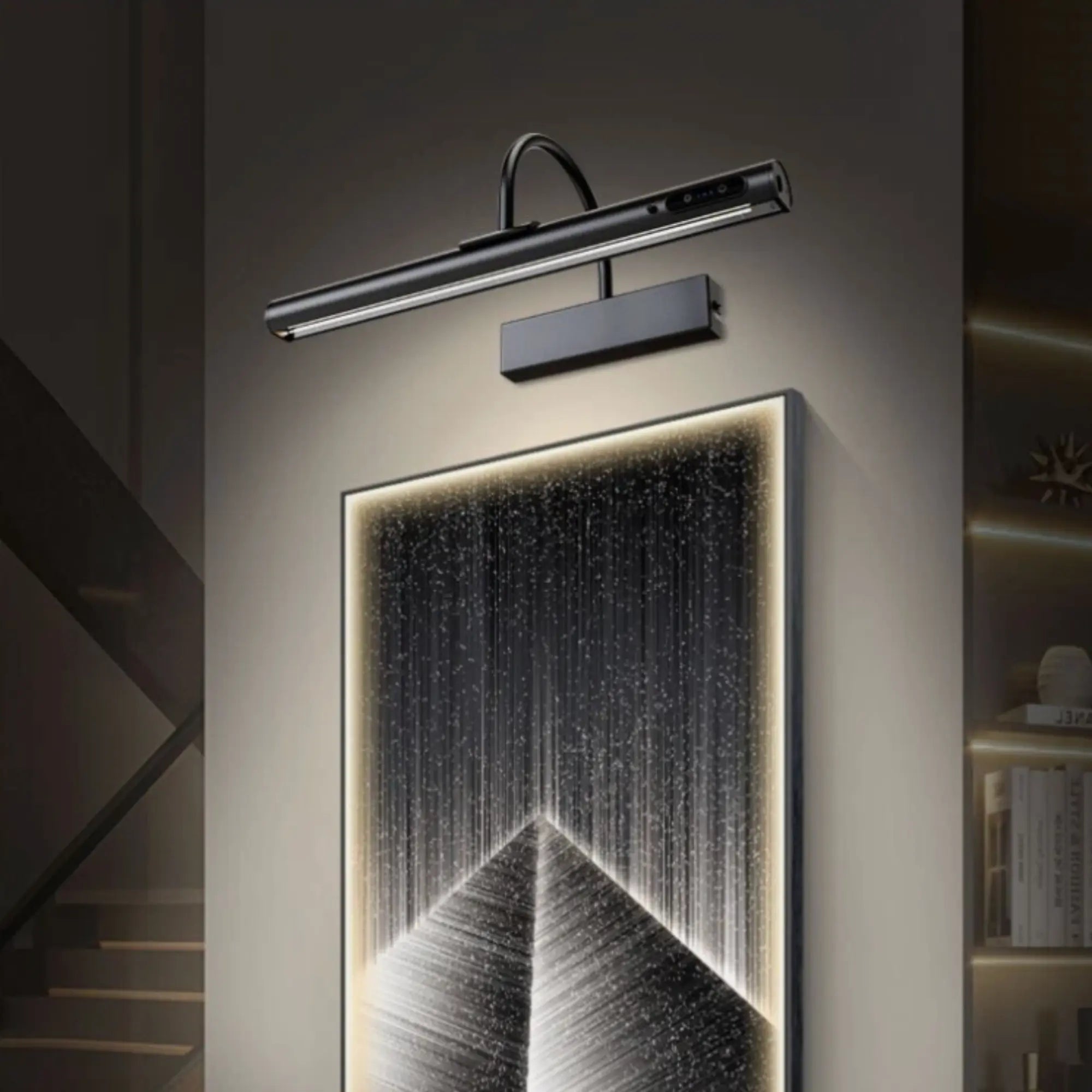 Applique murale dorée LED rechargeable directionnelle avec télécommande ajustable en hauteur