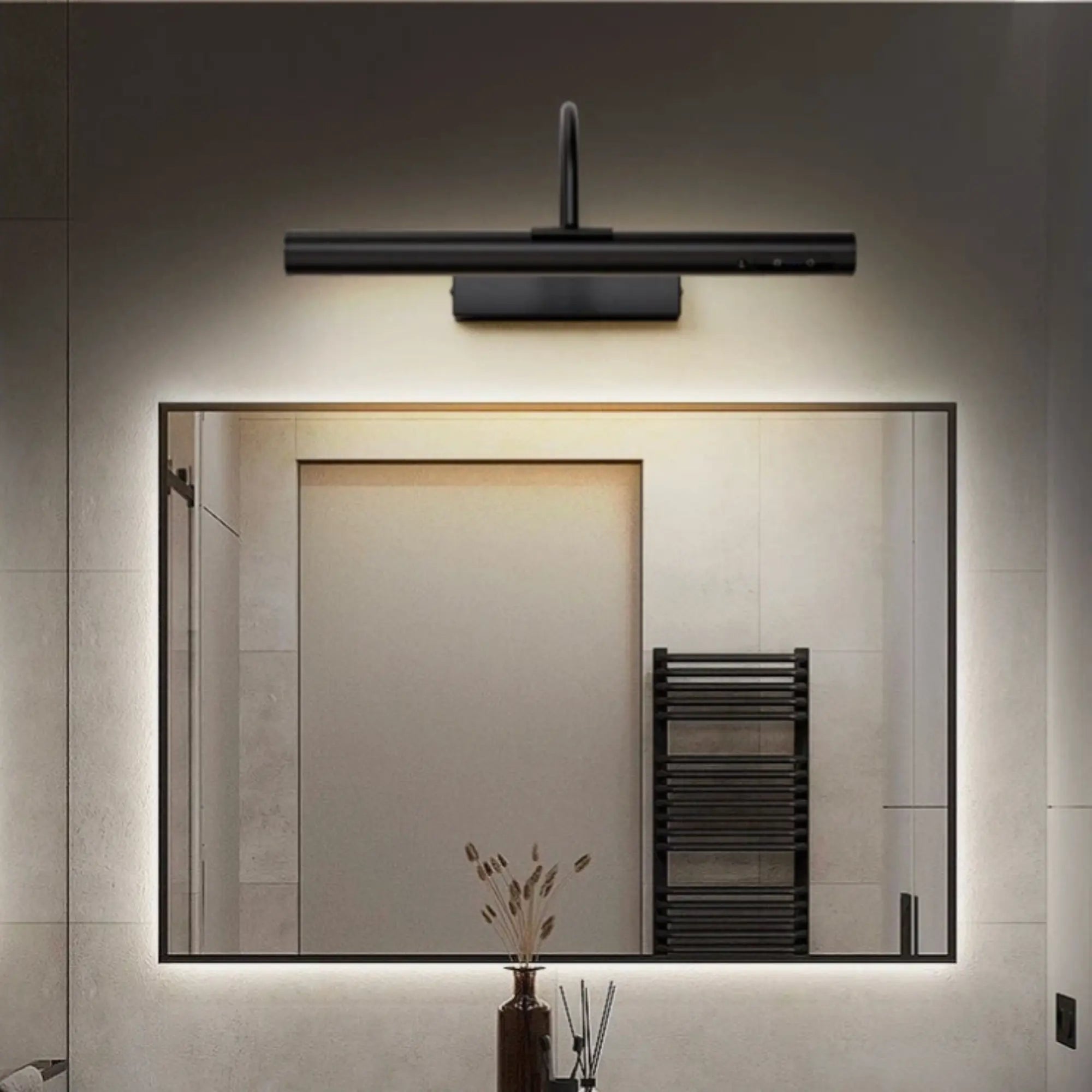 Applique murale dorée LED rechargeable directionnelle avec télécommande ajustable en hauteur