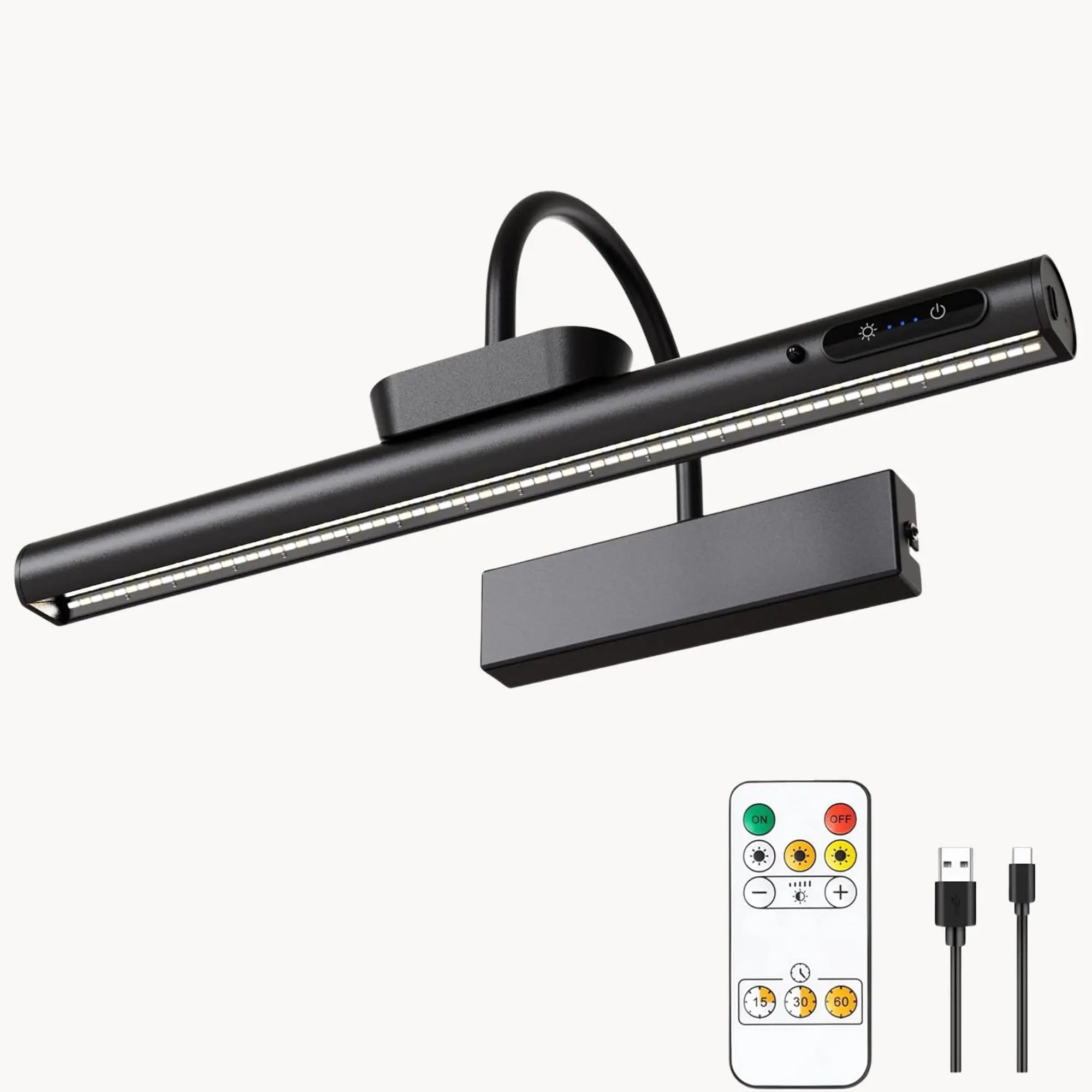 Applique murale dorée LED rechargeable directionnelle avec télécommande ajustable en hauteur