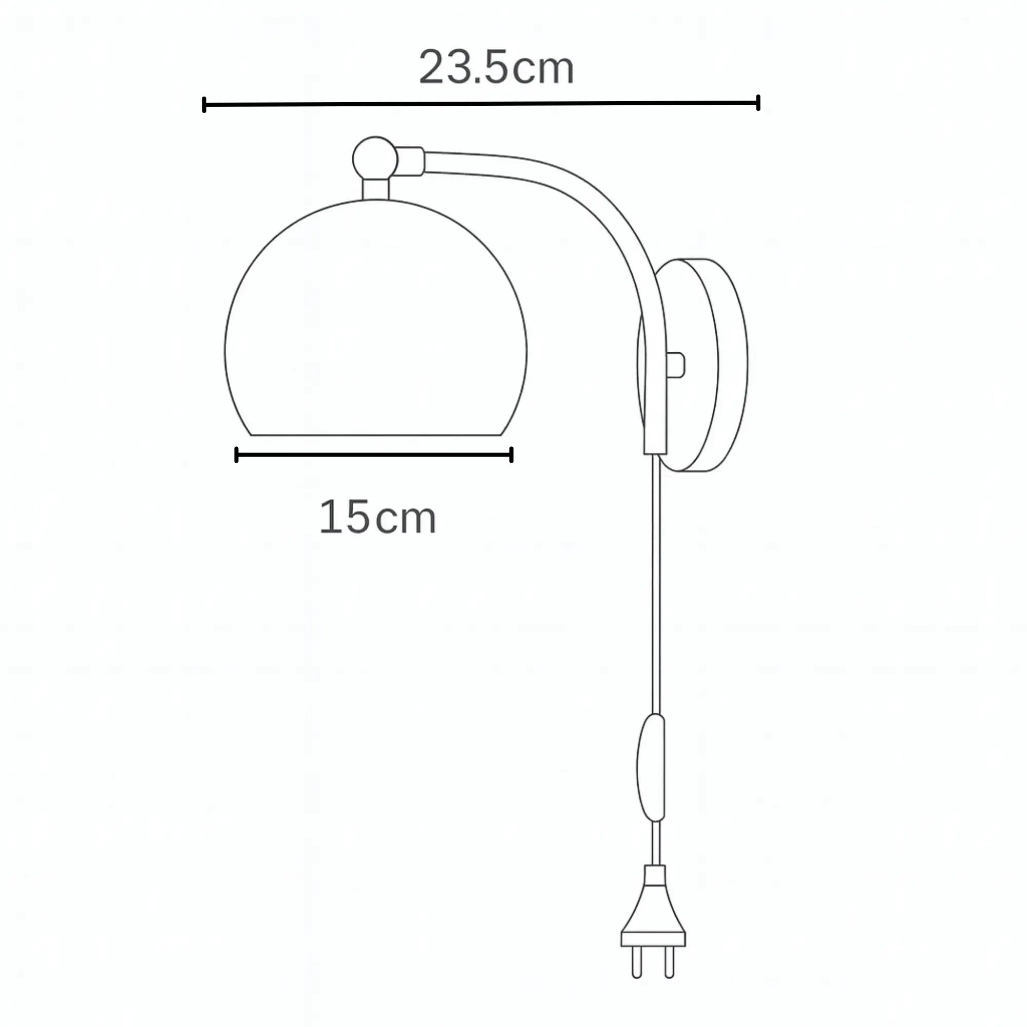 **Applique Murale Dorée au Design Vintage Industriel avec Bras Arrondi Noir**