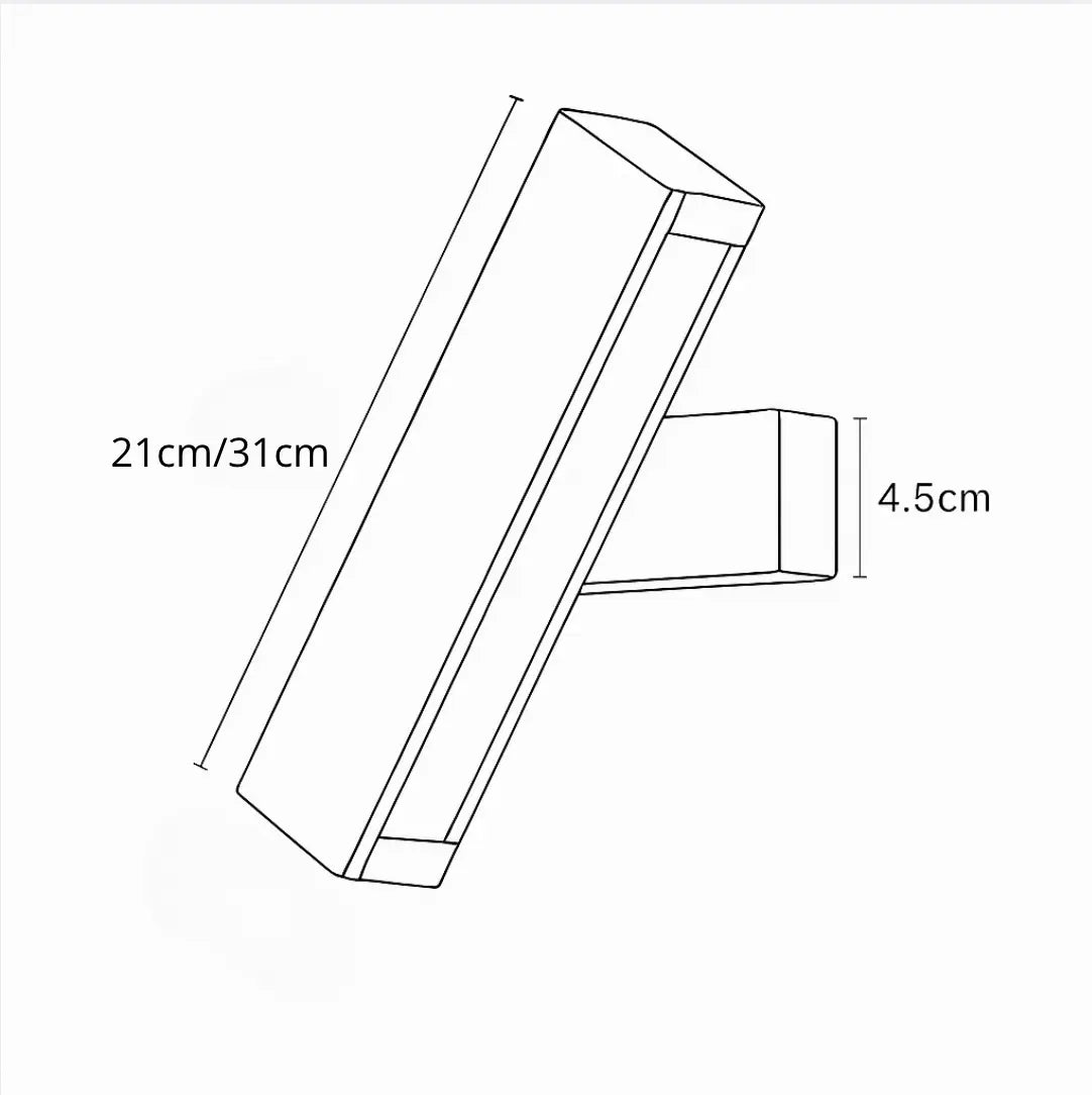 Applique murale bois LED rotative style nordique éclairage fonctionnel