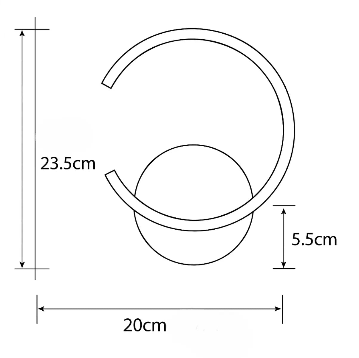 Applique murale ronde LED en métal doré sculpté, lumière douce directionnelle.
