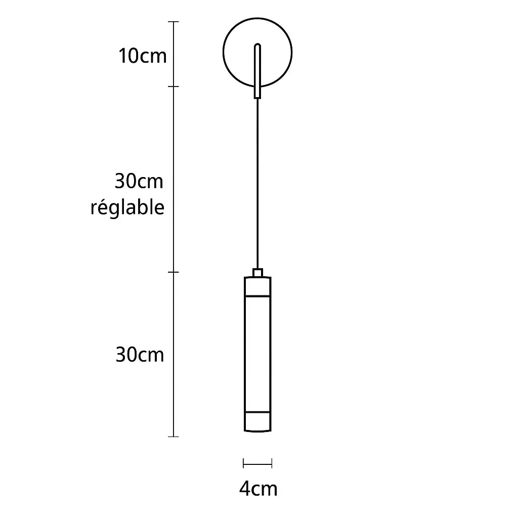 Applique murale dorée LED orientable design cylindrique aluminium acrylique