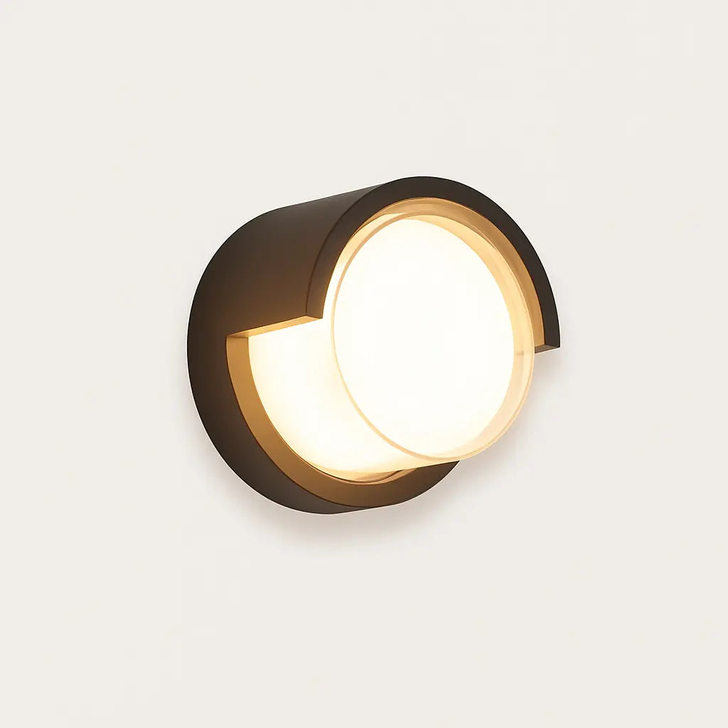 Applique murale ronde LED en ABS étanche avec détecteur de mouvement