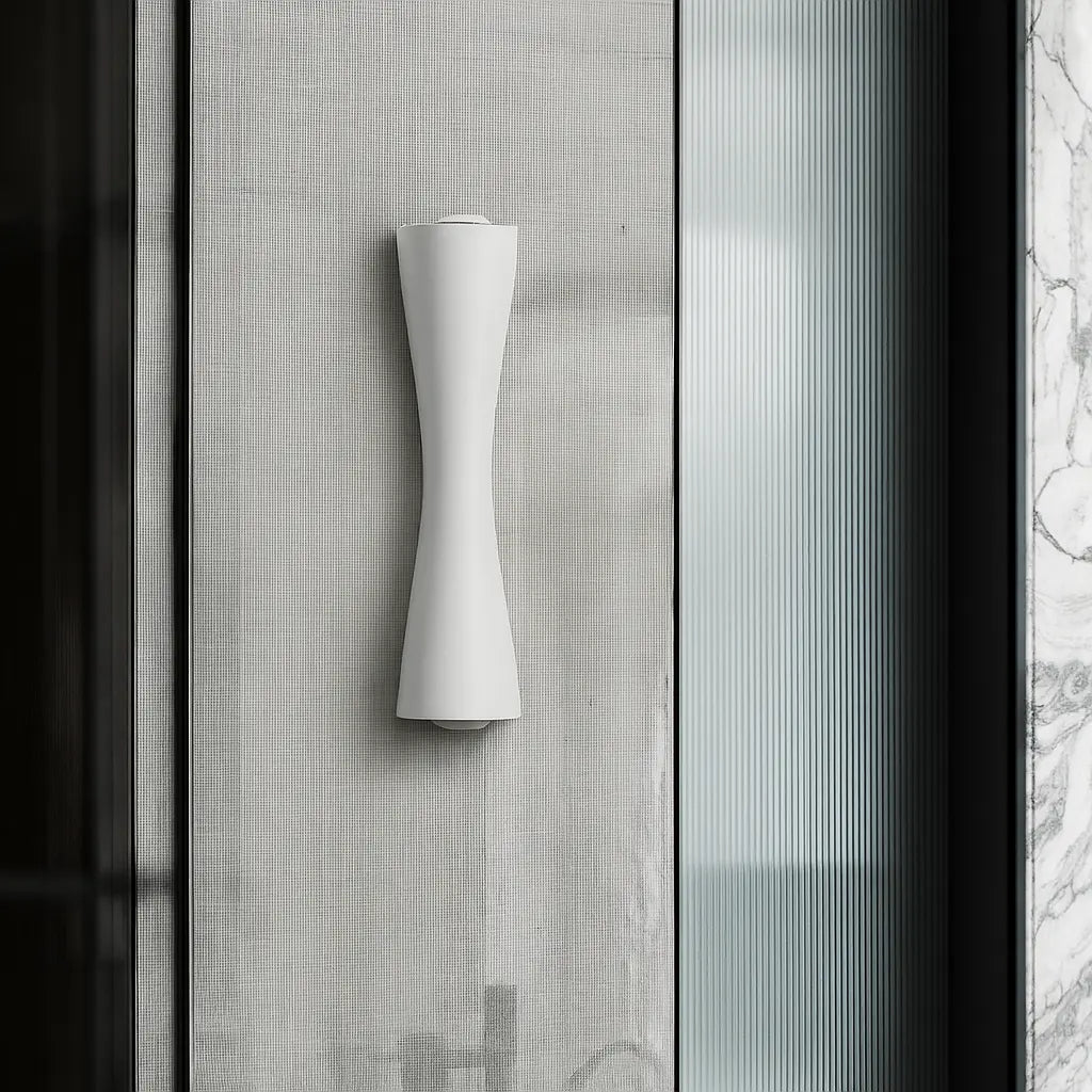 Applique murale dorée design extérieur LED robuste aluminium éclairage haut bas