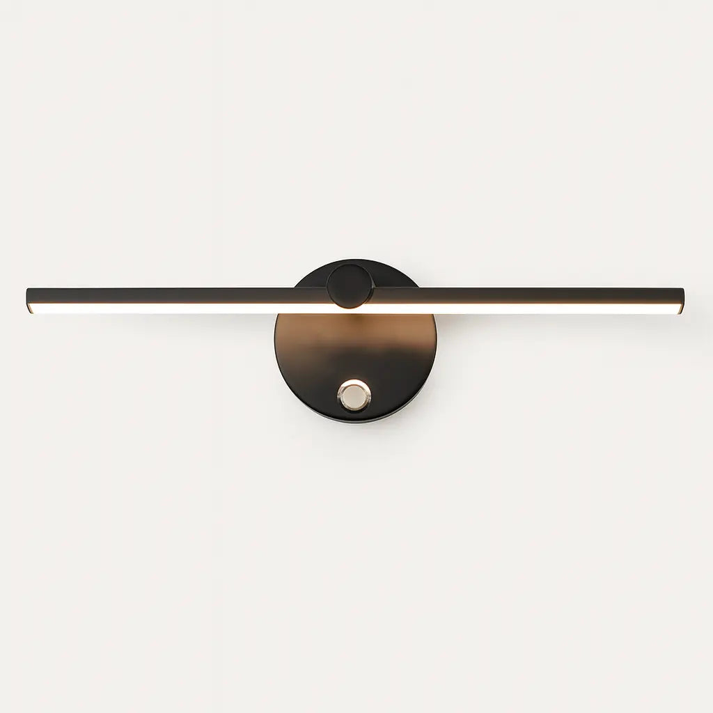 Applique murale salle de bain LED design moderne en aluminium noir