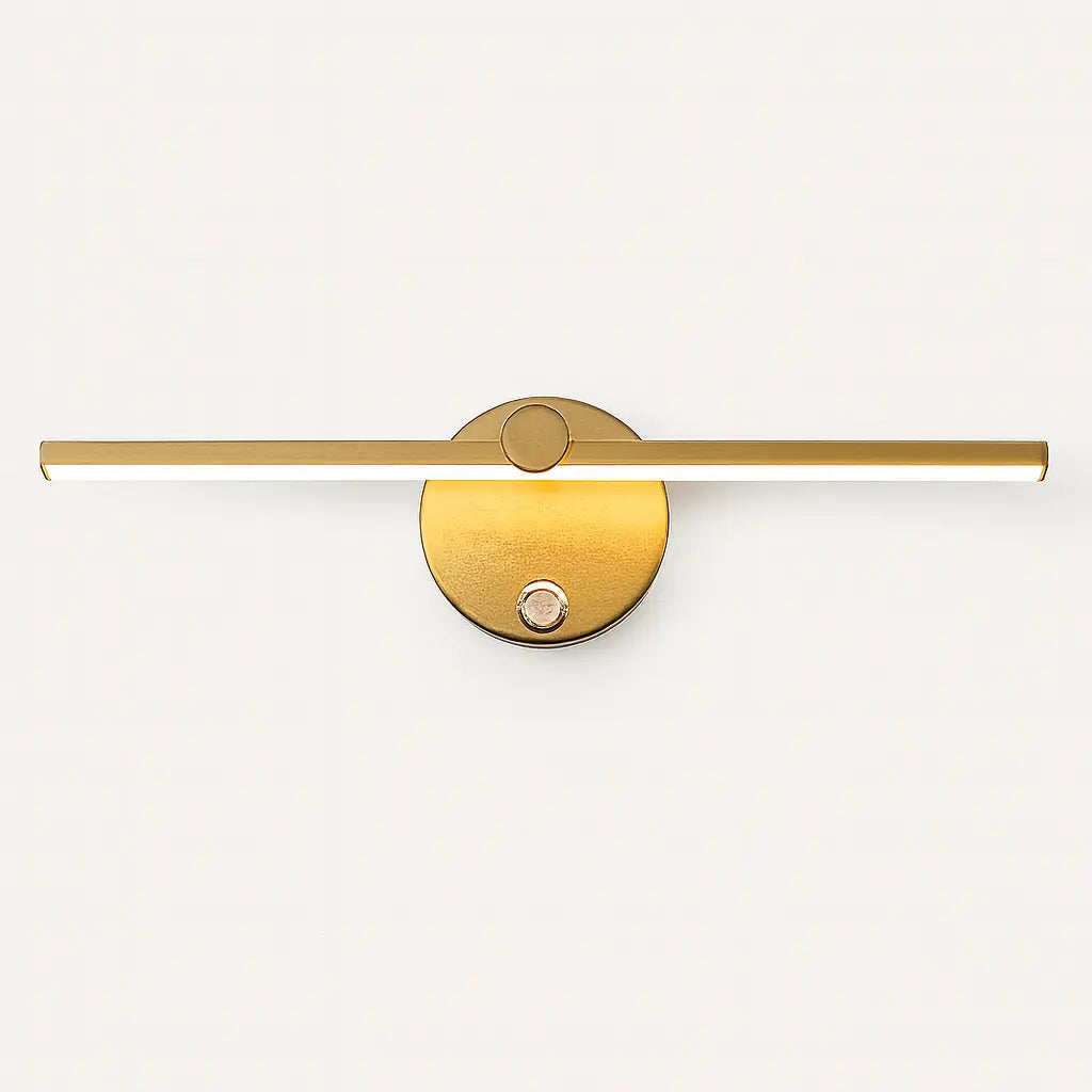 Applique murale dorée LED forme allongée style moderne aluminium