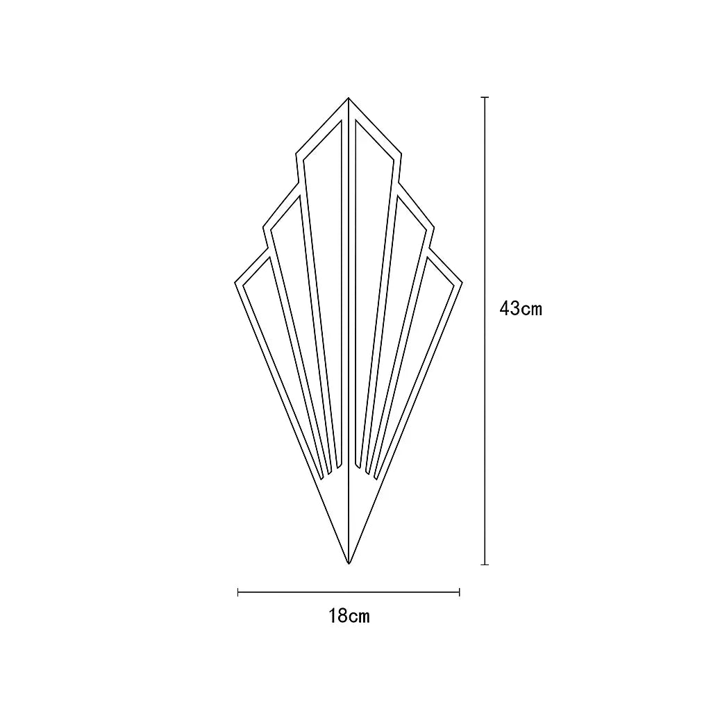 Applique murale dorée design géométrique éclairage LED métal robuste
