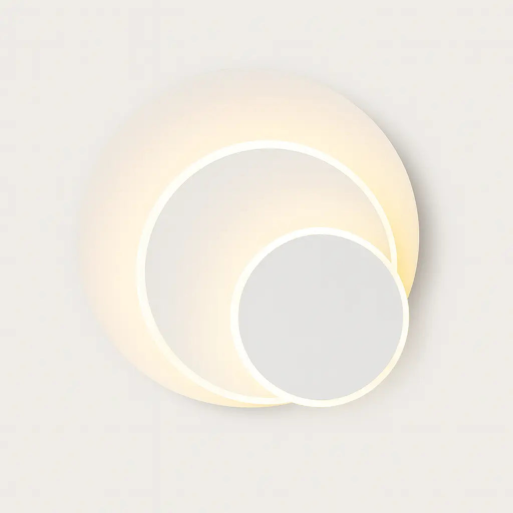 Applique murale ronde LED moderne ajustable métal finition acrylique