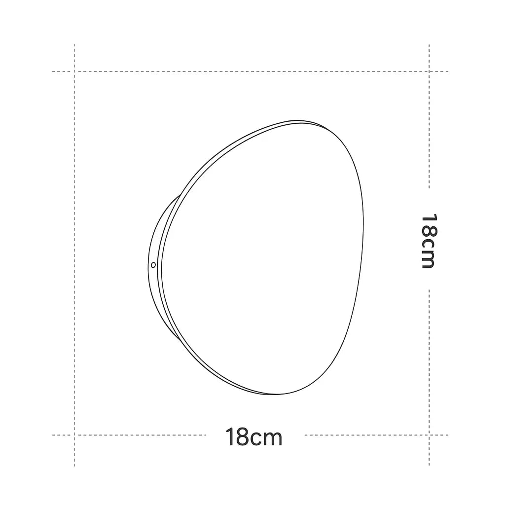 Applique murale ronde en aluminium LED design moderne blanc