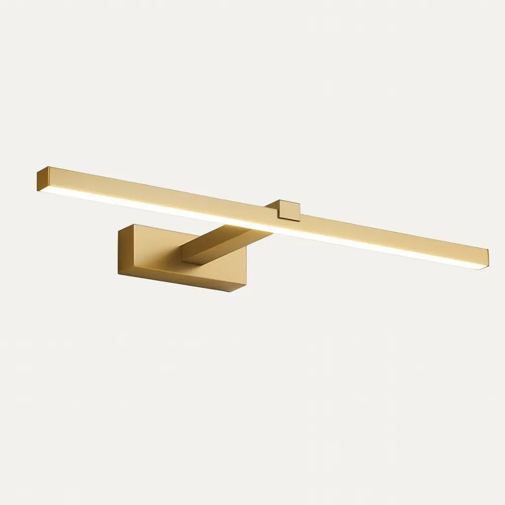 Applique murale dorée design moderne éclairage LED salle de bain IP44