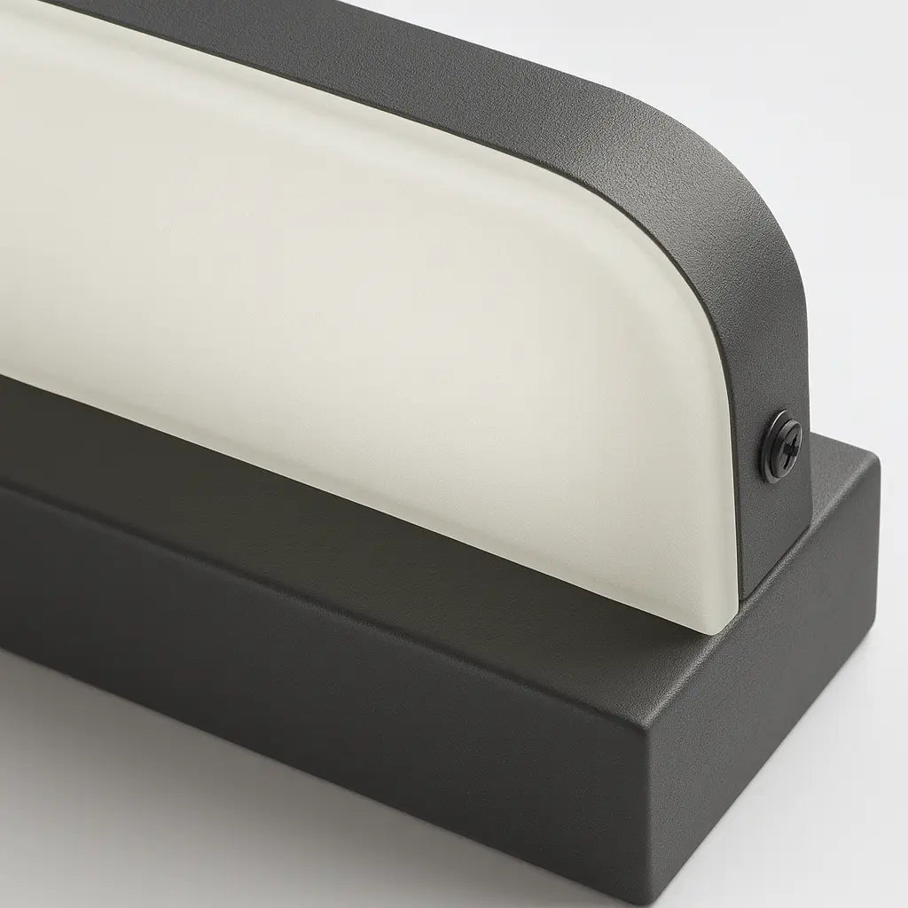 Applique murale salle de bain LED contemporaine métal peint abat-jour acrylique