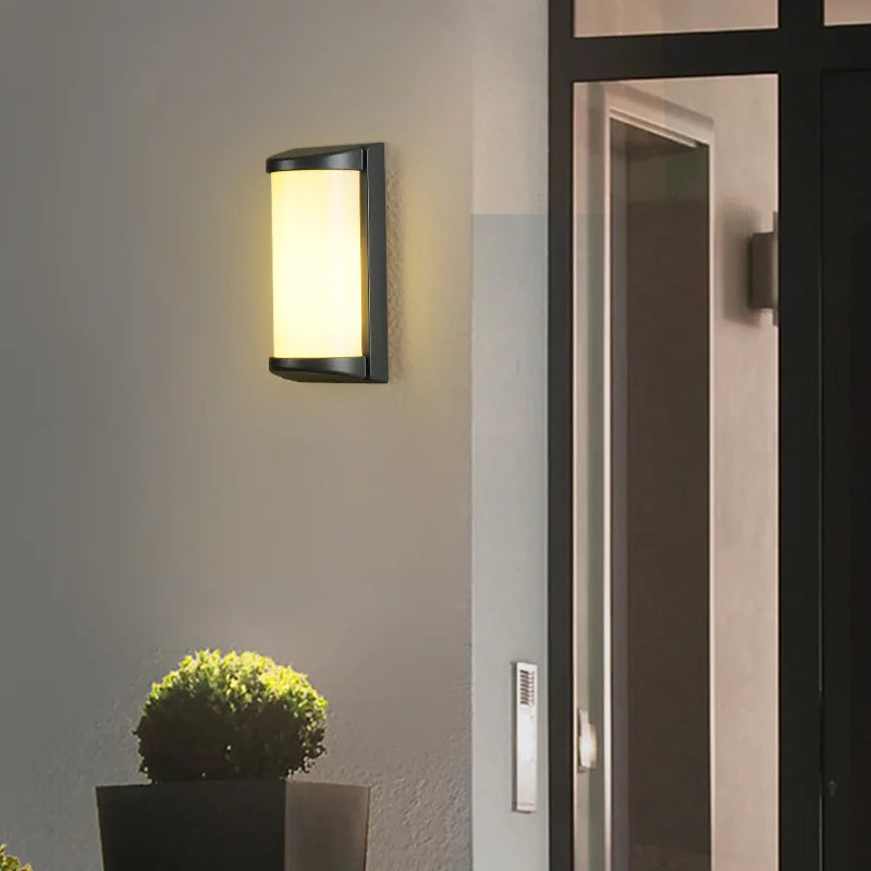 Applique murale extérieure avec détecteur de mouvement LED design moderne en aluminium imperméable