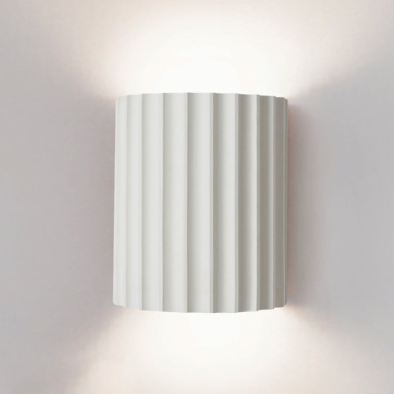 Applique murale design italien LED Terracotta striée en fer et résine