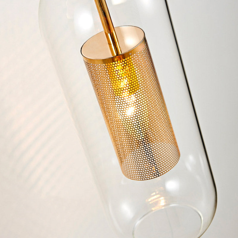 Applique murale en verre design Dysel fer élégant or noir E27