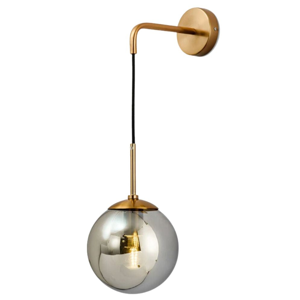 Applique murale cuisine design LED Art Déco en métal doré