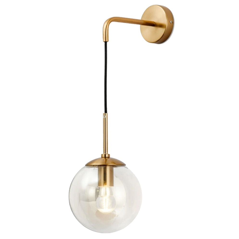 Applique murale cuisine design LED Art Déco en métal doré