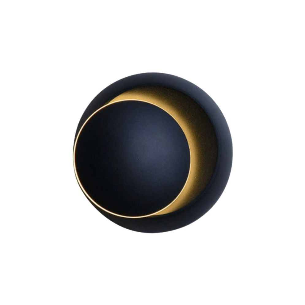 Applique murale cuisine design LED disque métallique style éclipse