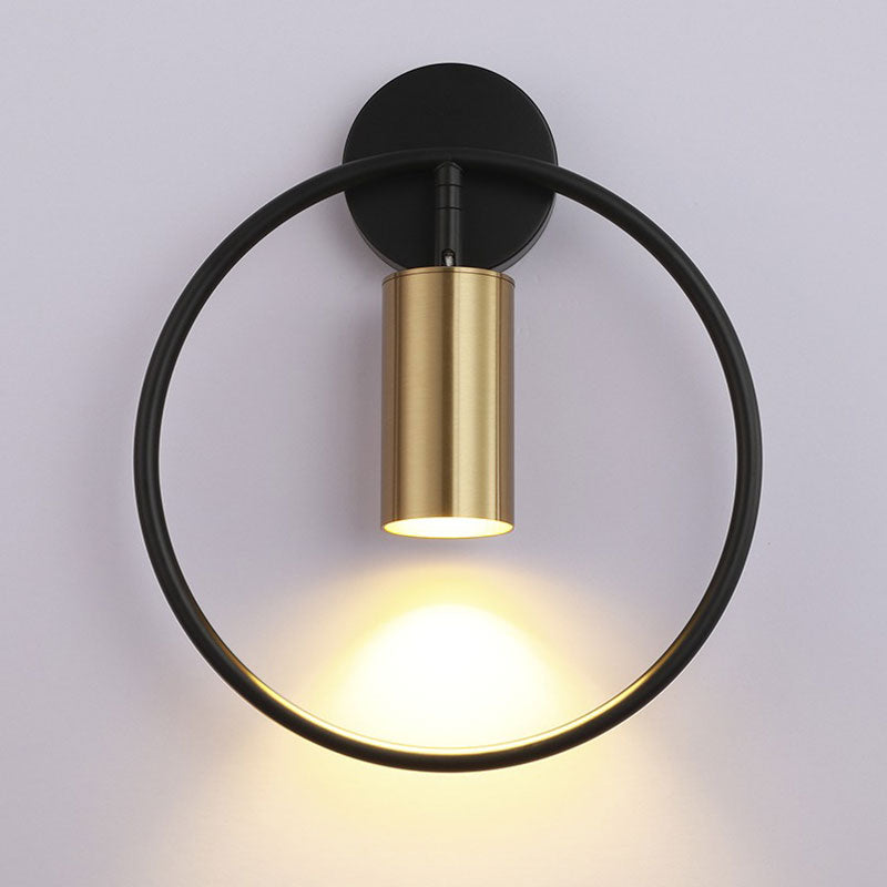 Applique murale ronde design LED luxe circulaire dorée