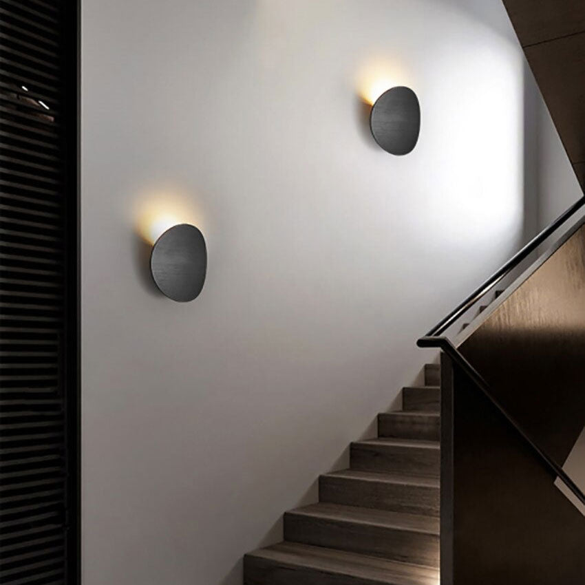 Applique murale escalier LED minimaliste circulaire en métal épuré