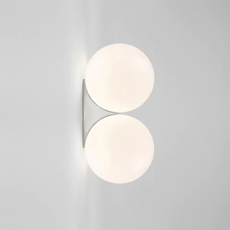 Applique murale en verre design boule moderne LED lune dorée ou noire