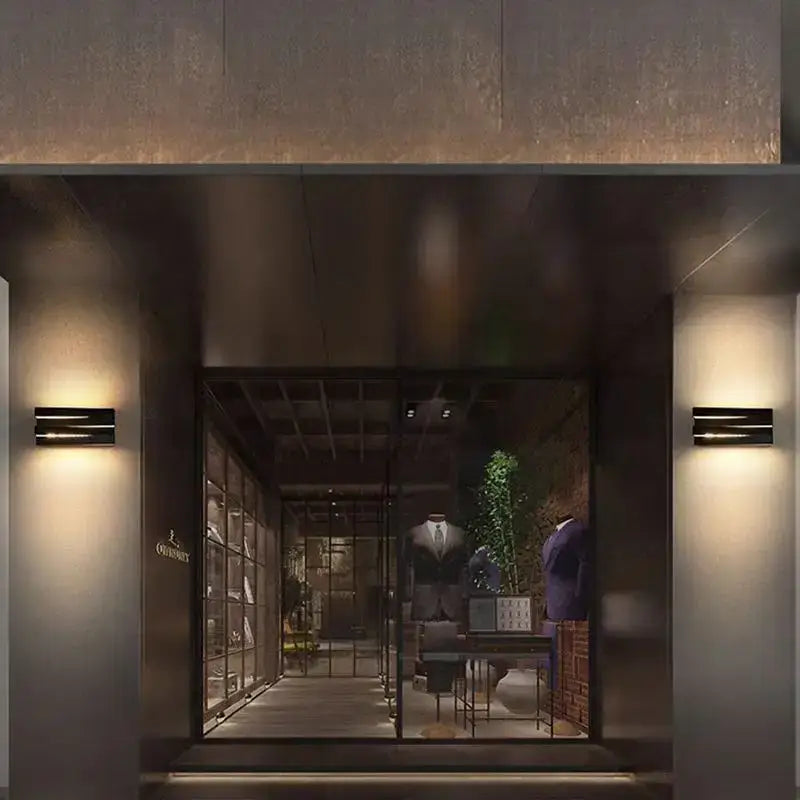 Applique murale extérieur pour terrasse LED superposée en aluminium style moderne