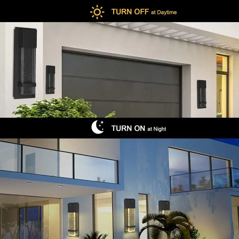 Applique murale extérieure terrasse design moderne noir en aluminium durable