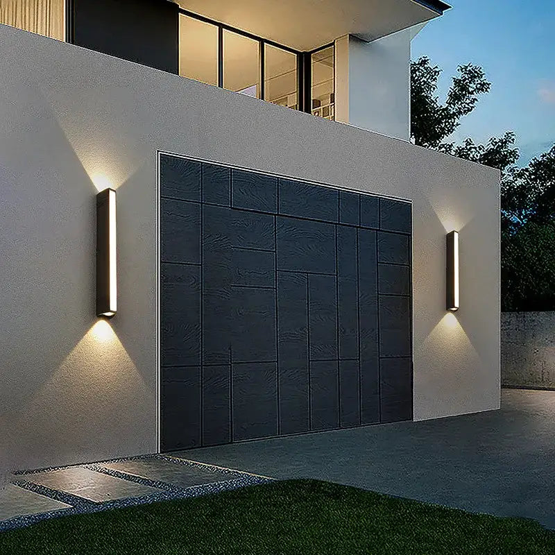 Applique murale extérieur pour terrasse LED rectangulaire en aluminium robuste