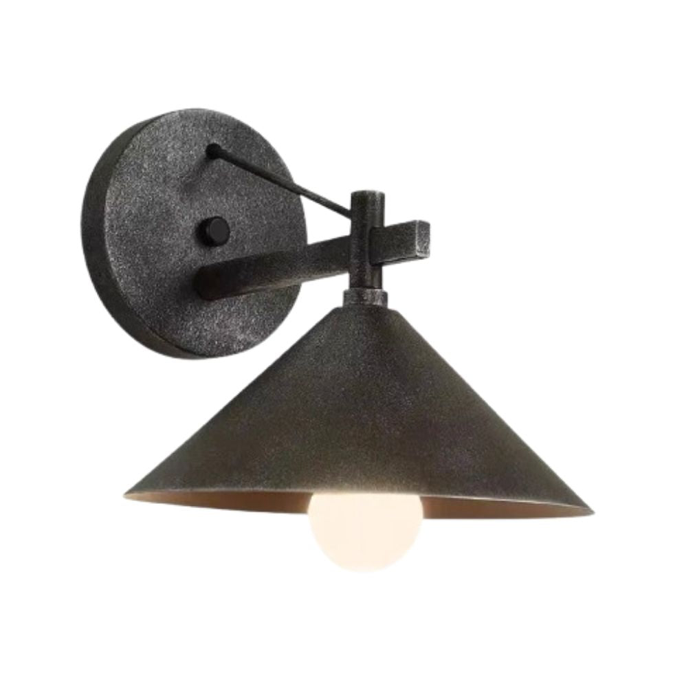 Applique murale industrielle extérieure vintage cuivre antique étanche conique