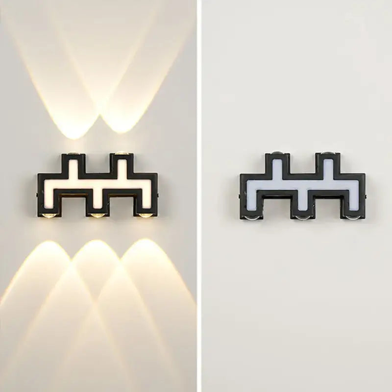 Applique murale extérieur pour terrasse design zigzag en aluminium LED