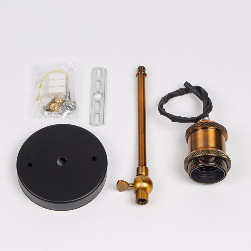 Applique murale industrielle style Edison en laiton ajustable, ampoule visible pour éclairage ciblé et décoratif.