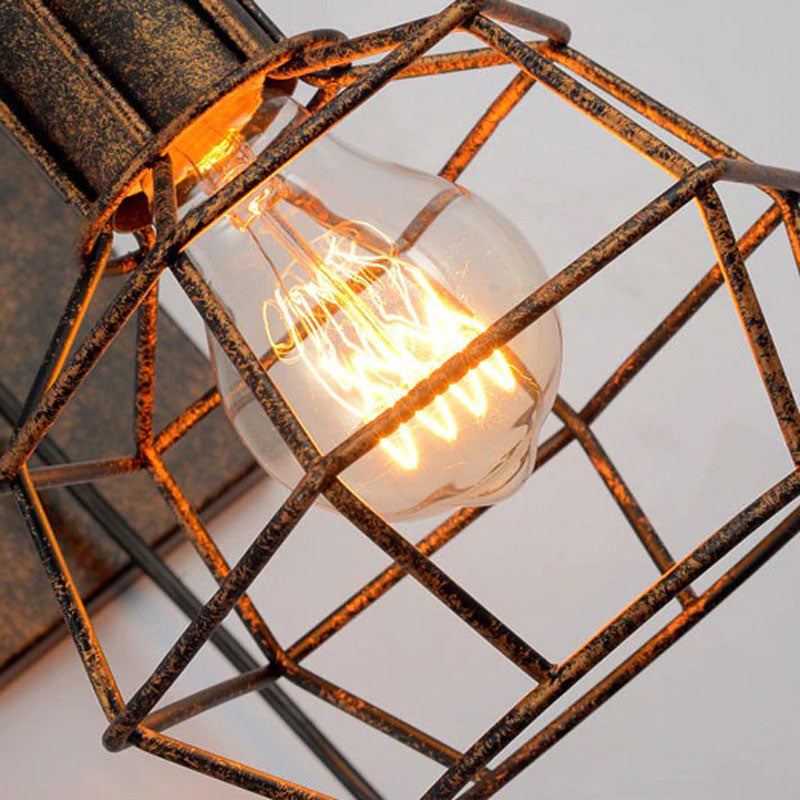 Applique murale industrielle design poulie suspendue robuste métallique ambiance rétro salon escalier chambre tamisée éclairage unique