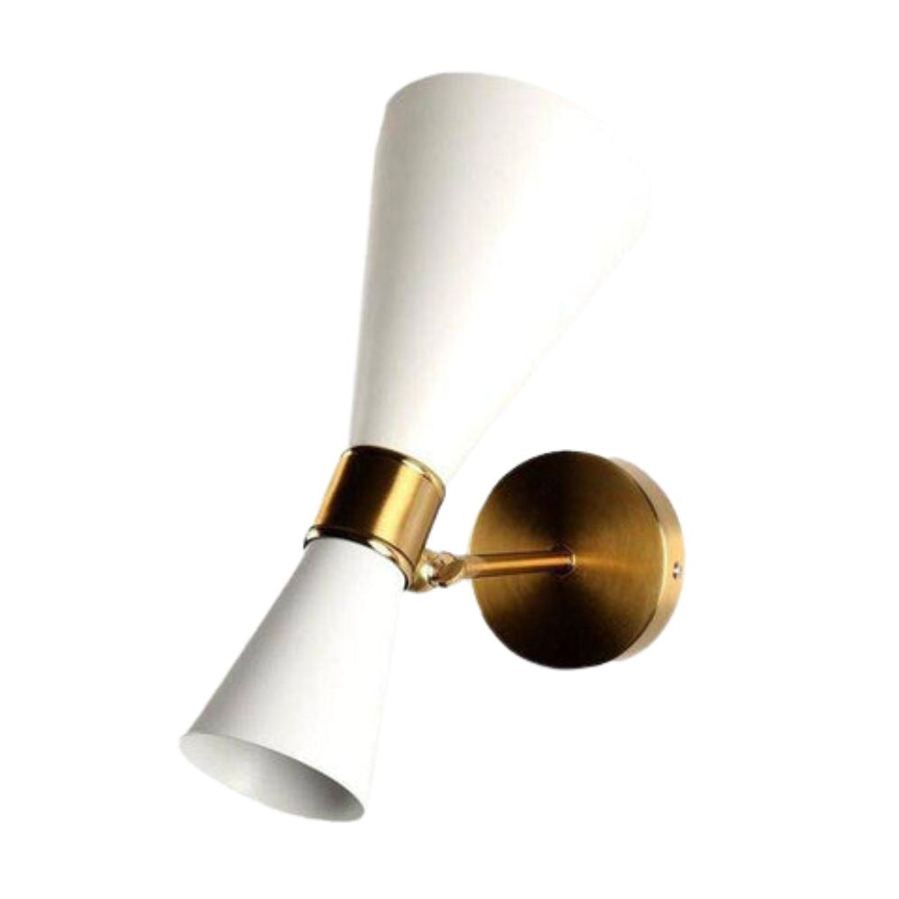 Applique murale industrielle LED design arrondi métal chrome noir