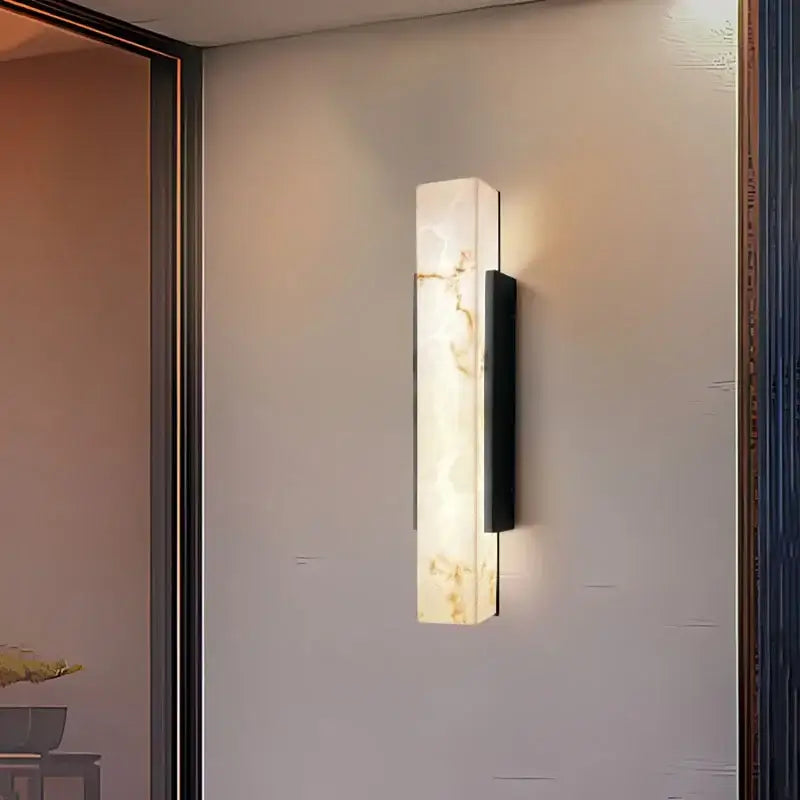 Applique murale extérieur pour terrasse à effet marbre en LED