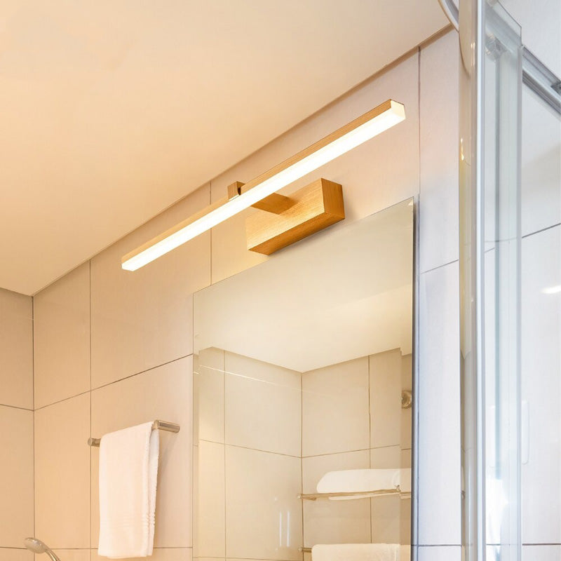 Applique murale salle de bain LED en aluminium brossé avec éclairage doux