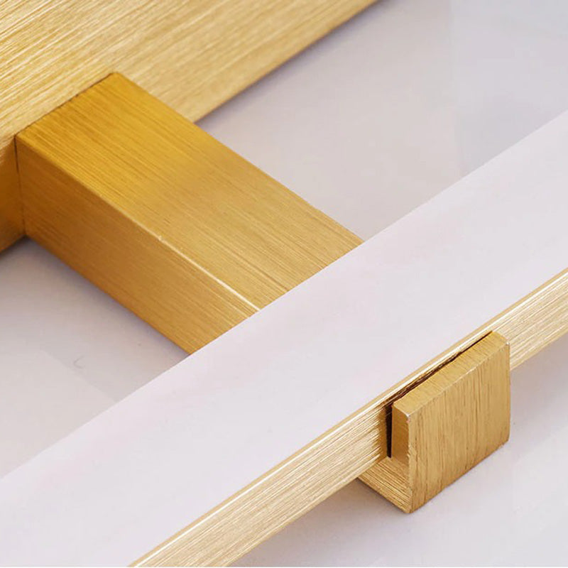 Applique murale salle de bain LED en aluminium brossé avec éclairage doux