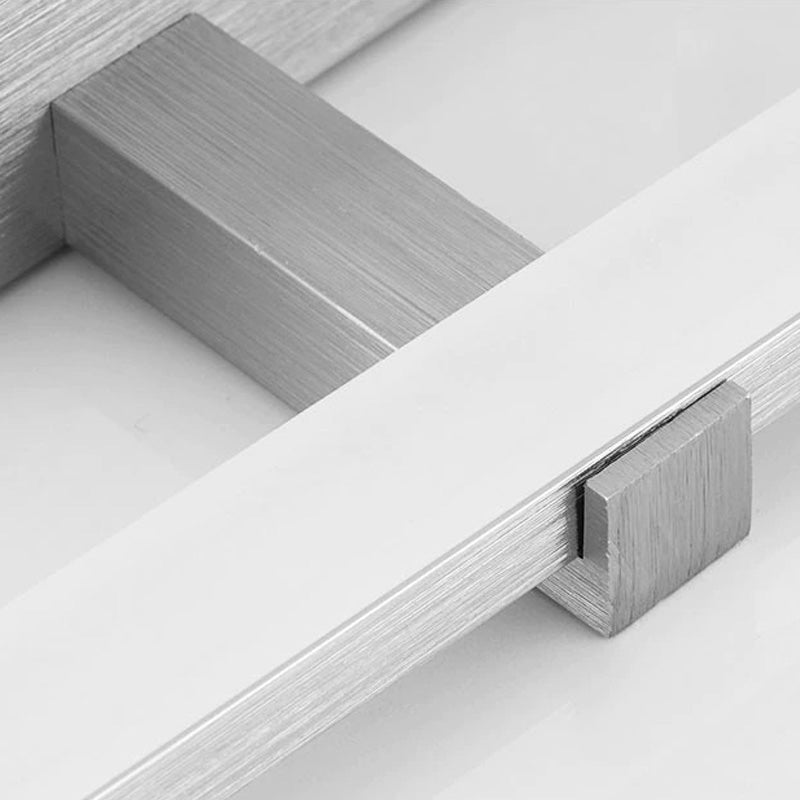 Applique murale salle de bain LED en aluminium brossé avec éclairage doux