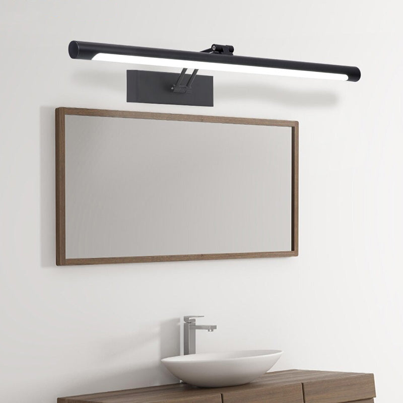Applique murale salle de bain LED tubulaire noir ajustable aluminium