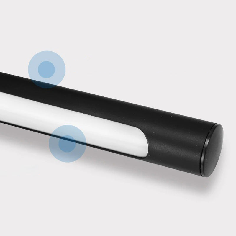 Applique murale salle de bain LED tubulaire noir ajustable aluminium