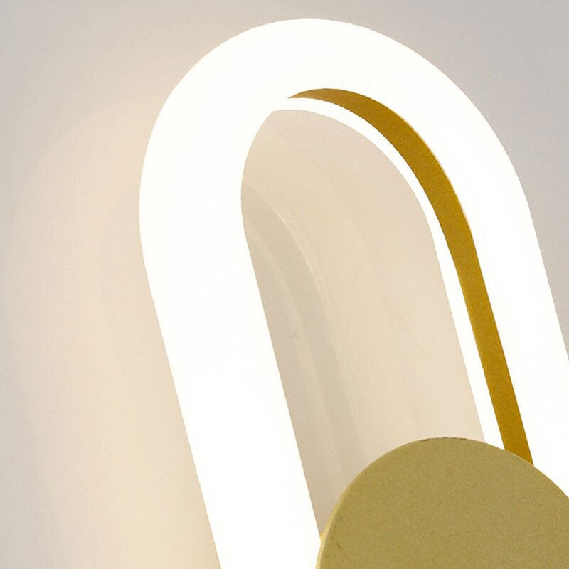Applique murale design italien LED circulaire métal doré effet flottant adaptée bureau salon