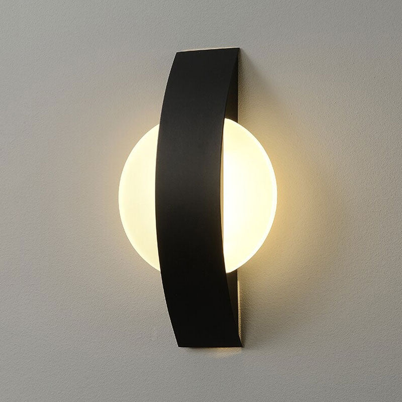 Applique Murale Escalier Design Moderne Minimaliste Métal Acrylique Forme Anneau et Carré