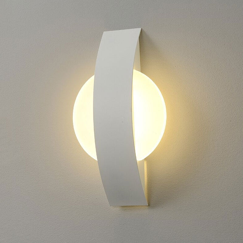 Applique Murale Escalier Design Moderne Minimaliste Métal Acrylique Forme Anneau et Carré