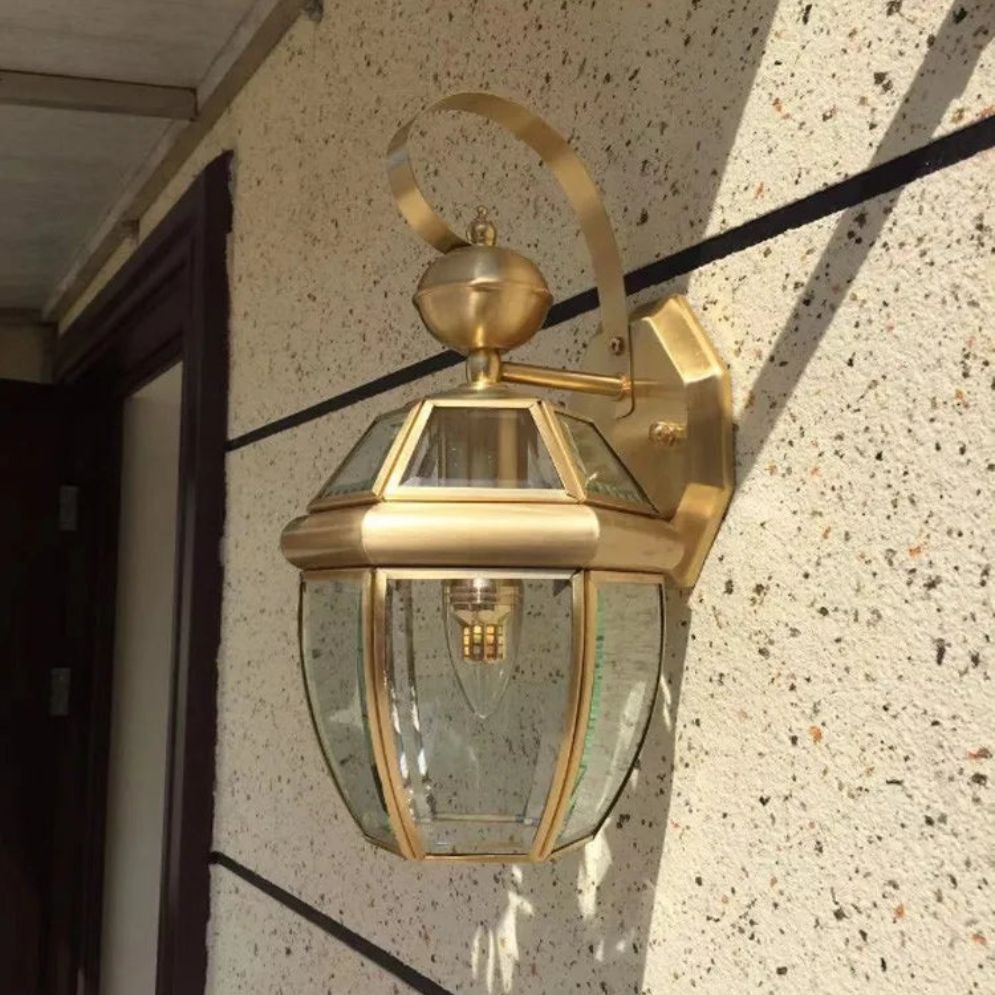 Applique murale industrielle en cuivre émaillé rétro pour intérieur et extérieur