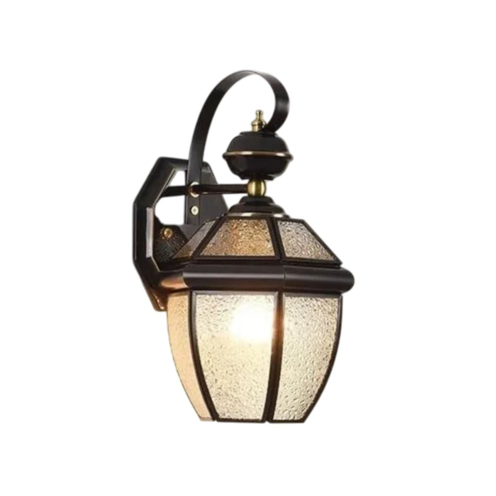 Applique murale en verre design rétro cuivre émaillé pour intérieur/extérieur