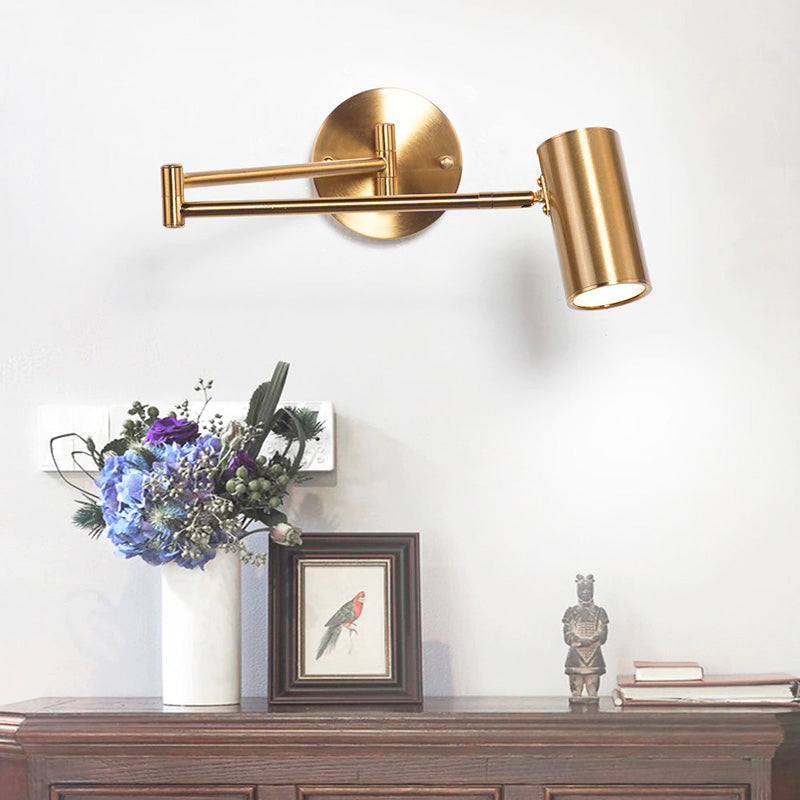 Applique Murale Industrielle Dorée Pivotante Design Rétro