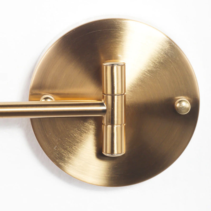 Applique murale design italien, bras pivotants dorés, style rétro moderne