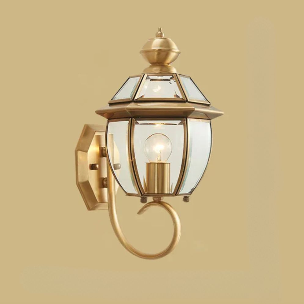 Applique murale en verre vintage cuivre jardin extérieur