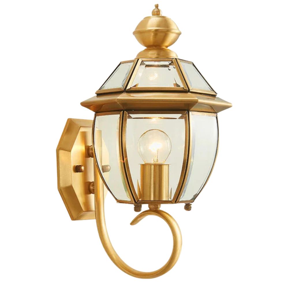 Applique murale en verre vintage cuivre jardin extérieur